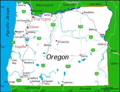 Here is the map of Oregon. If you find Portland (your mom will hopefully be 
